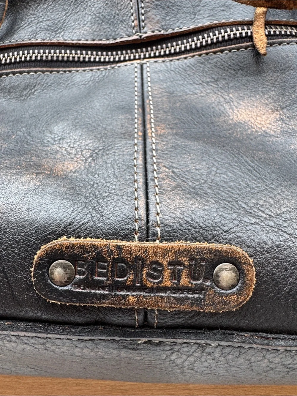 💫BedStu Rockababy Hand Washed Leather Two Way Satchel Bag New Condition 💫 - Picture 7 of 10